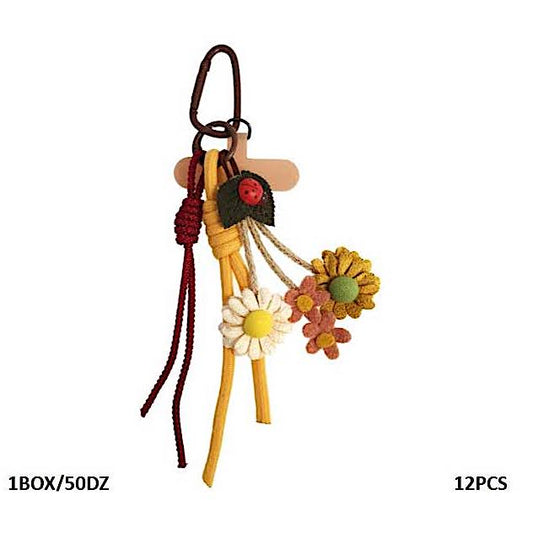 Autumn Daisies Carabiner Rope Keychain