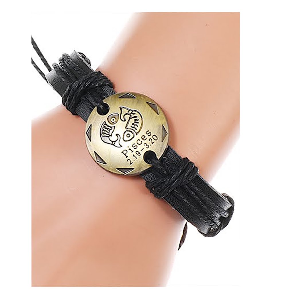 JAB40300 - Zodiac Adjustable Leather Bracelet