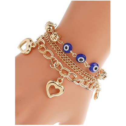 JAB41115 - Evil Eye Chain Bracelet Set