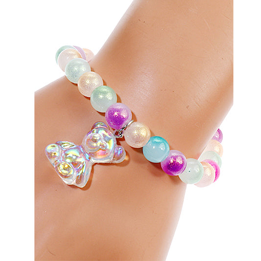 JAB42062 - Iridescent Gummy Bear Bead Bracelet