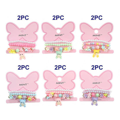 Teddy Bear Bead Stretch Bracelet Set