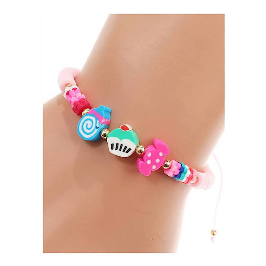 JAB43192 - Sweet Dessert Bead Adjustable Thread Bracelet