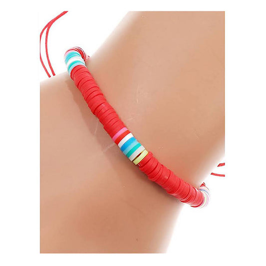 JAB43195 - Colorful Disc Bead Thread Bracelet