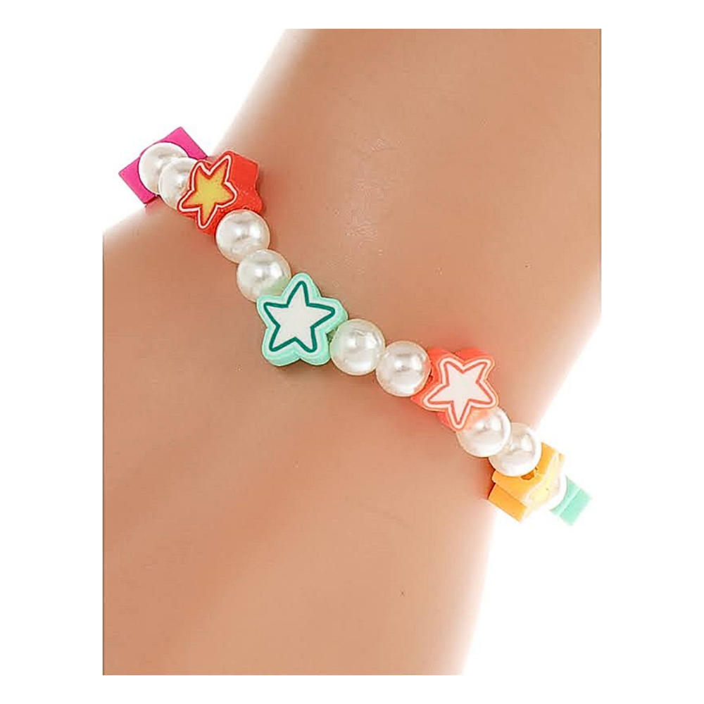 JAB43235 - Star Bead Stretch Bracelet