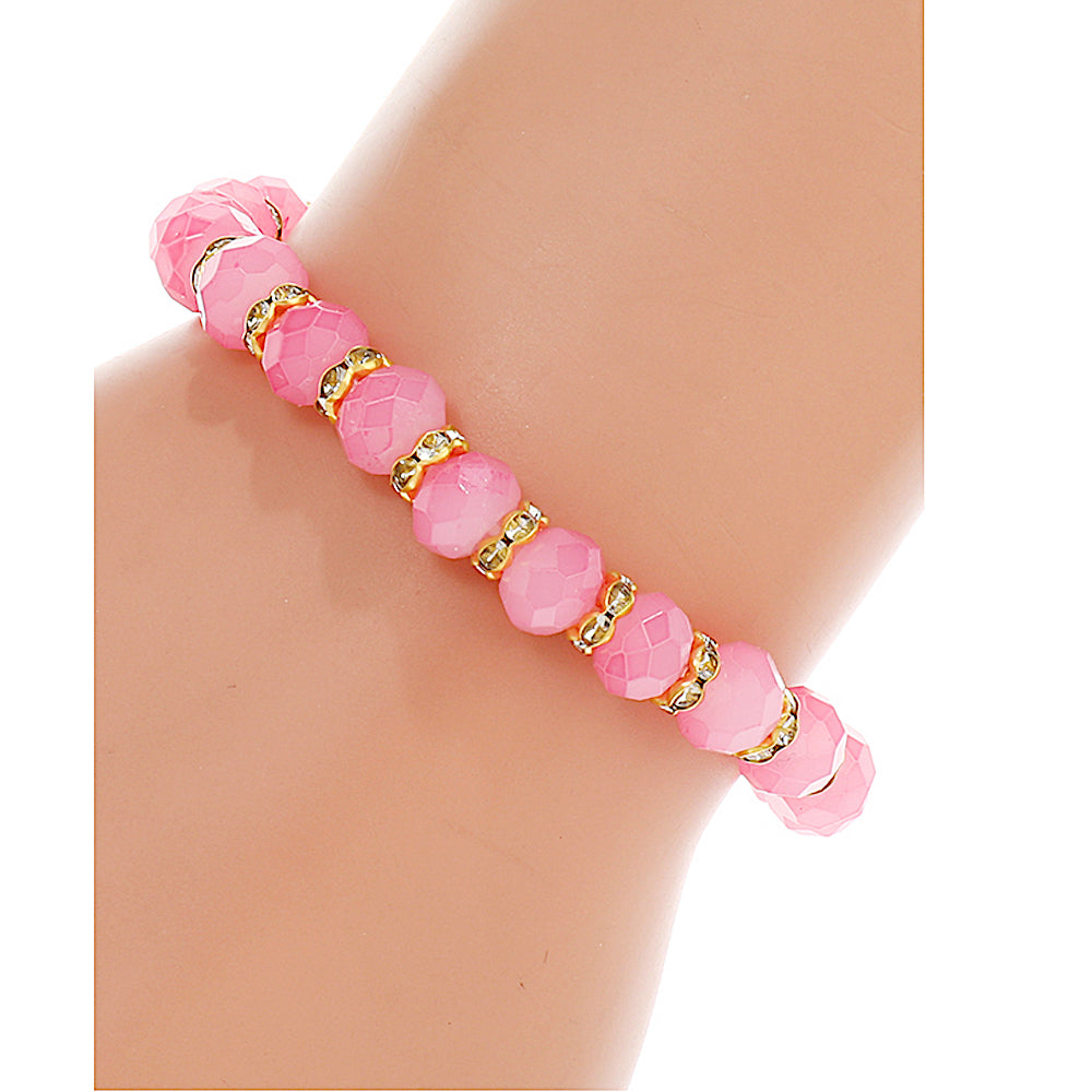 JAB43500 - Crystal Bead Stretch Bracelet