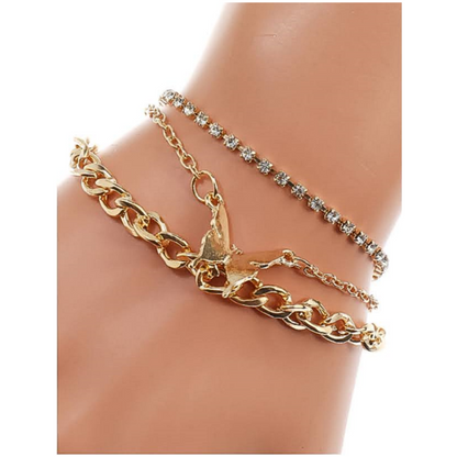 JAB43627 - Butterfly Chain Bracelet Set