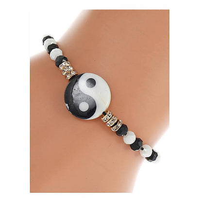 JAB43644 - Yin & Yang Adjustable Thread Bracelet