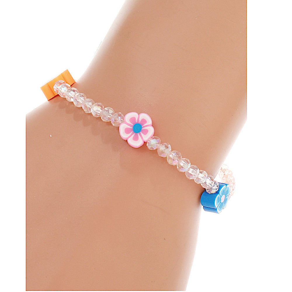 JAB43653 - Dainty Flower Crystal Bead Bracelet