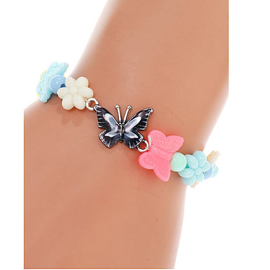 JAB43829 - Butterfly Bead Charm Bracelet