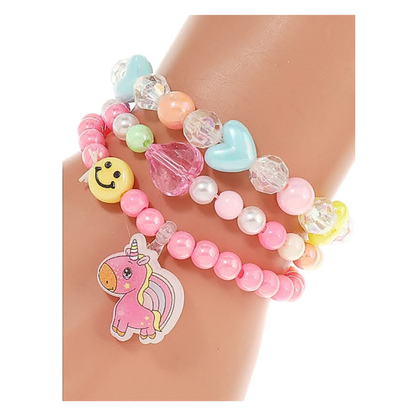 JAB43994 - Unicorn Bead Stretch Bracelet Set