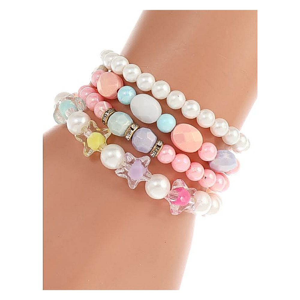 JAB44089 - Star Bead Stretch Bracelet Set