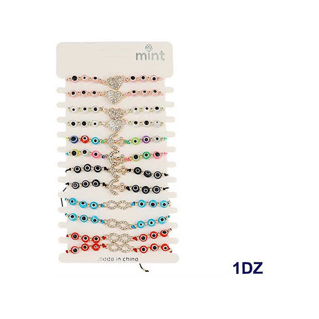 JAB44093 - Evil Eye Adjustable Thread Bracelet