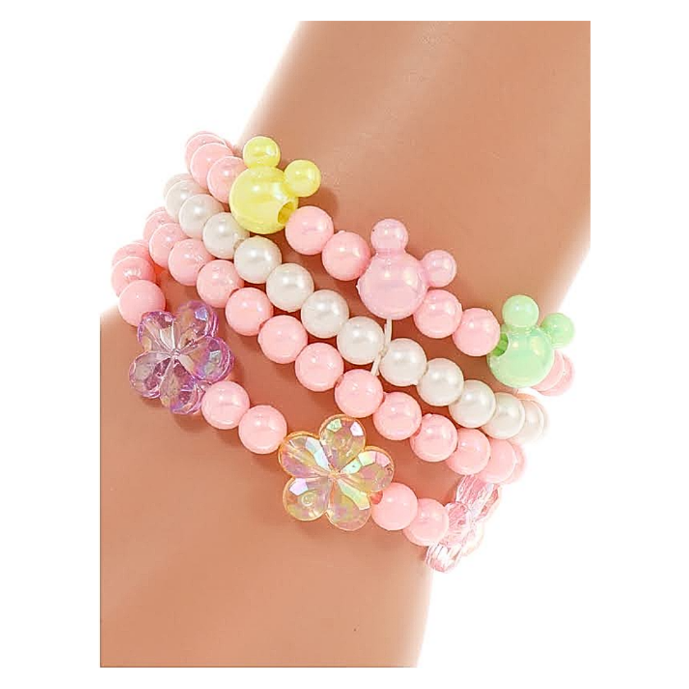 JAB44353 - Flower Bead Stretch Bracelet Set