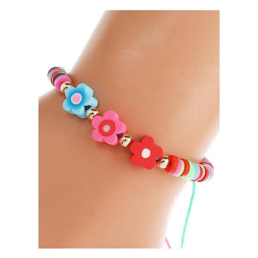 JAB44609 - Flower Bead Adjustable Thread Bracelet