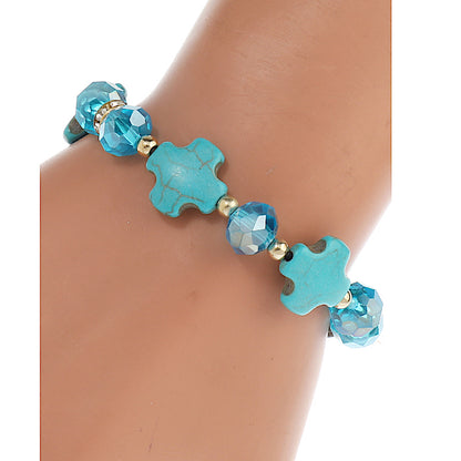 JAB45120 - Bohemian Stone Bead Stretch Bracelet