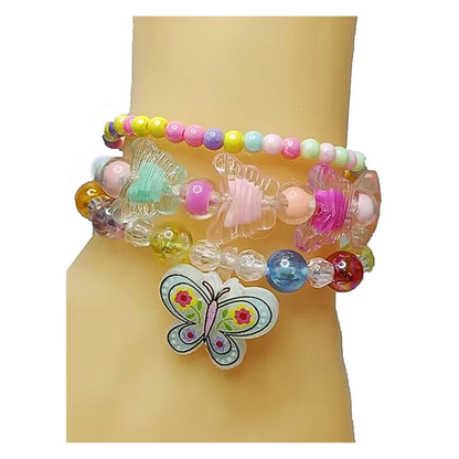 JAB45213 - Butterfly Bead Stretch Bracelet Set