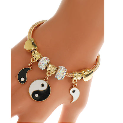 JAB45232 - Yin & Yang Charm Bracelet