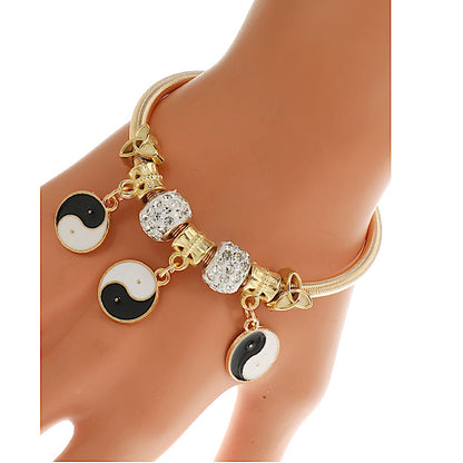 JAB45233 - Yin & Yang Charm Bracelet