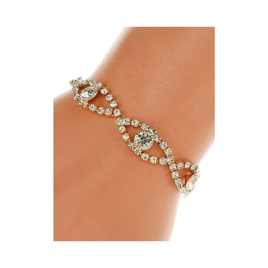 JAB45958 -  Rhinestone Eye Bracelet