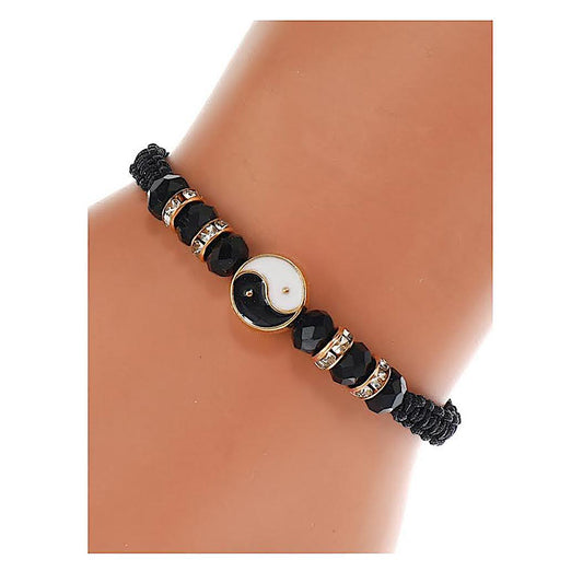 JAB46051 - Yin & Yang Adjustable Thread Bracelet