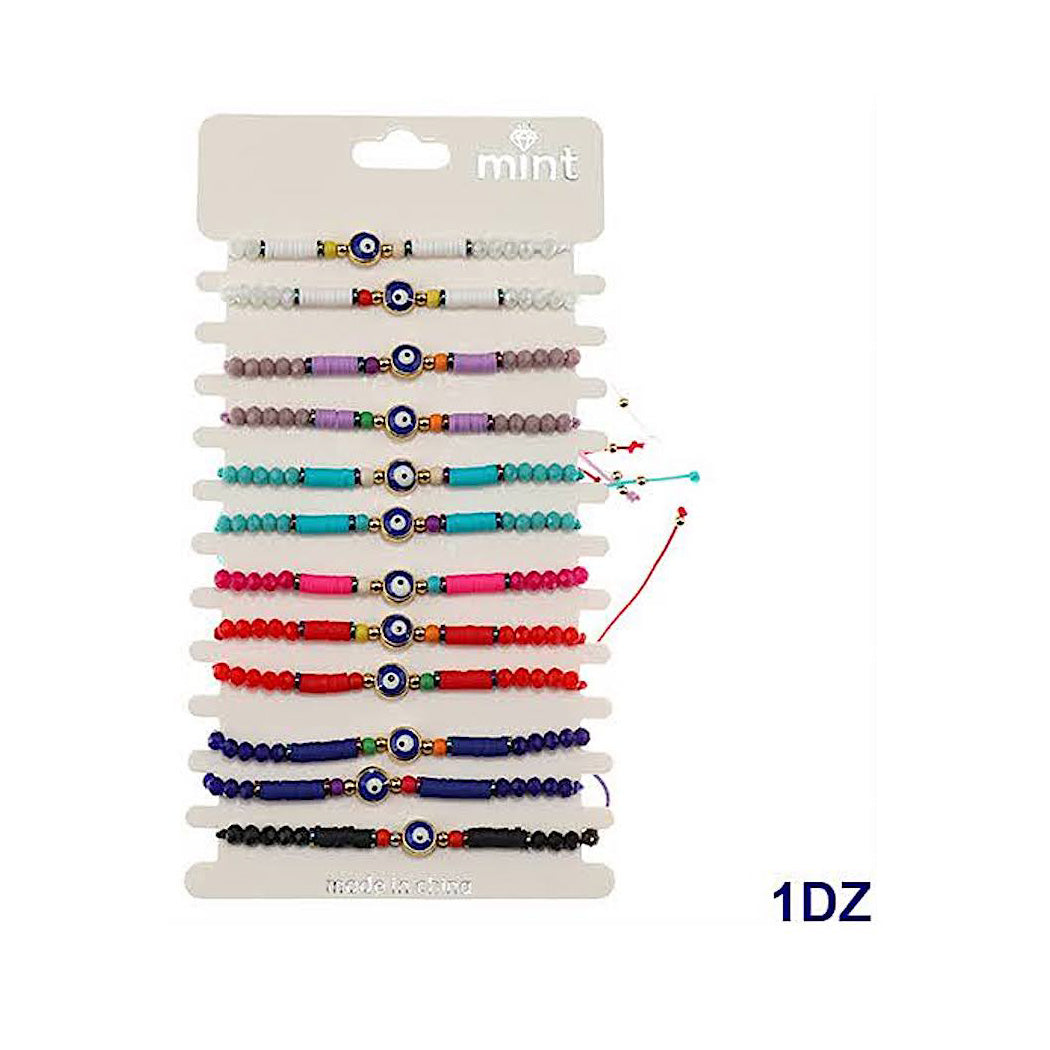 JAB46052 - Evil Eye Adjustable Thread Bracelet