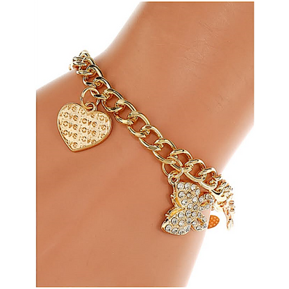 JAB46110 - Butterfly Charm Chain Bracelet