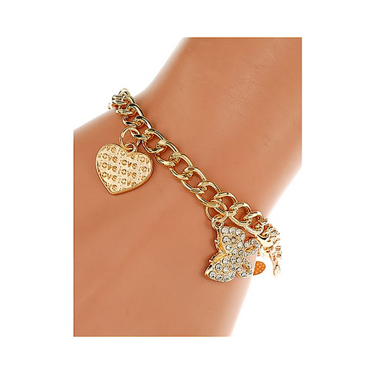 JAB46110 - Butterfly Charm Chain Bracelet