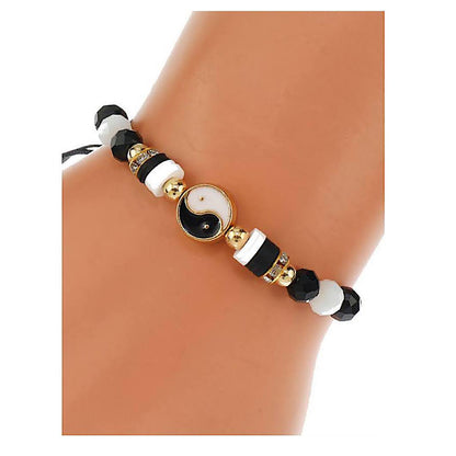 JAB46307 - Yin & Yang Adjustable Thread Bracelet