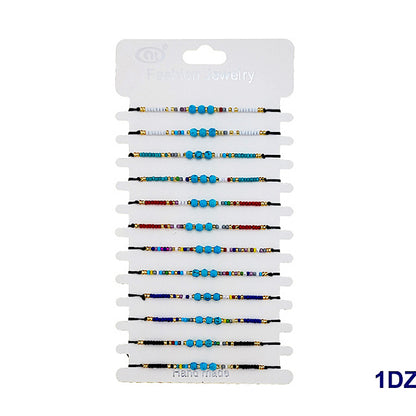 Turquoise Bead Adjustable Thread Bracelet
