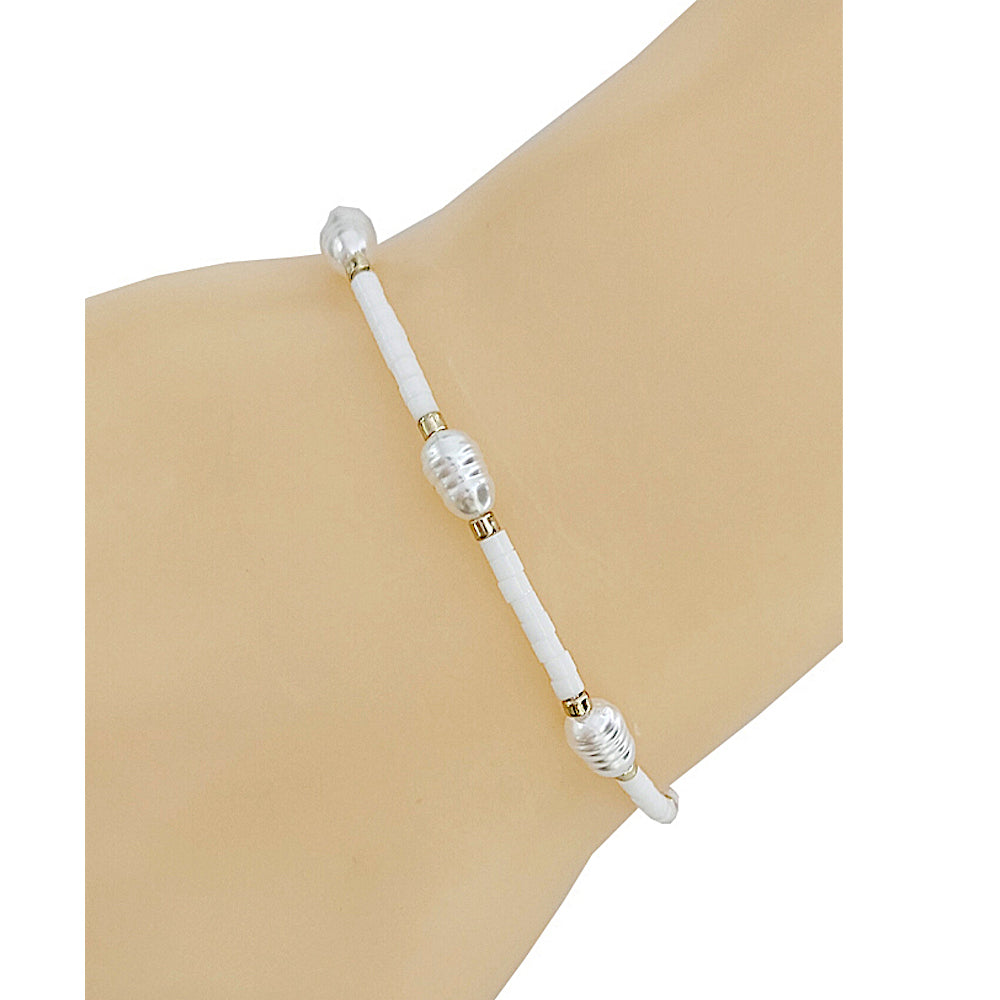 Pearl Bead Adjustable Thread Bracelet