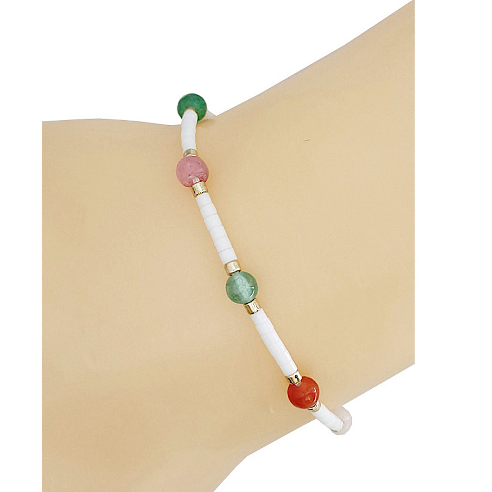 Color Bead Adjustable Thread Bracelet