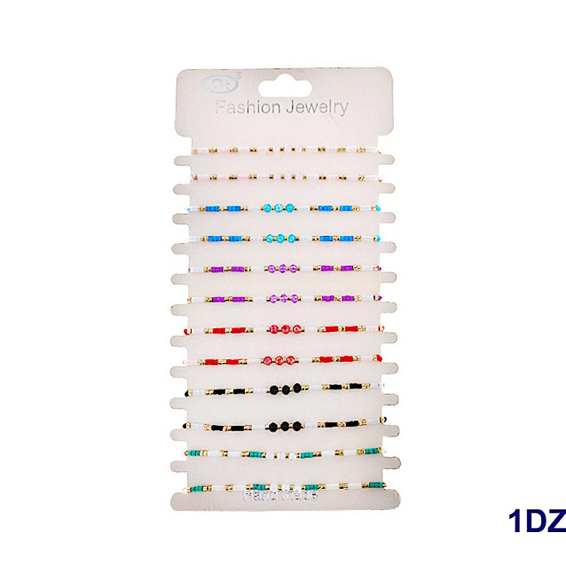 Color Bead Adjustable Thread Bracelet
