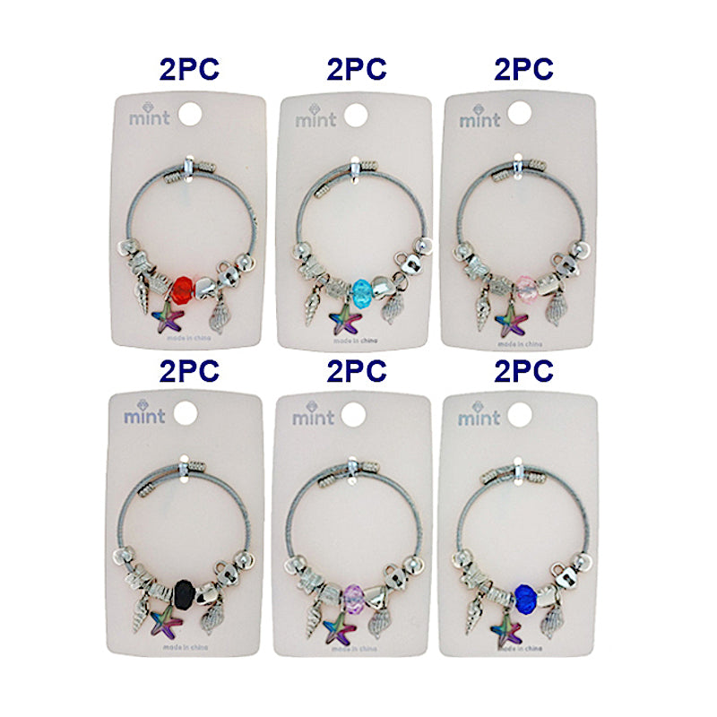 Starfish Seashell Charm Bracelet