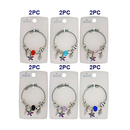 Starfish Seashell Charm Bracelet