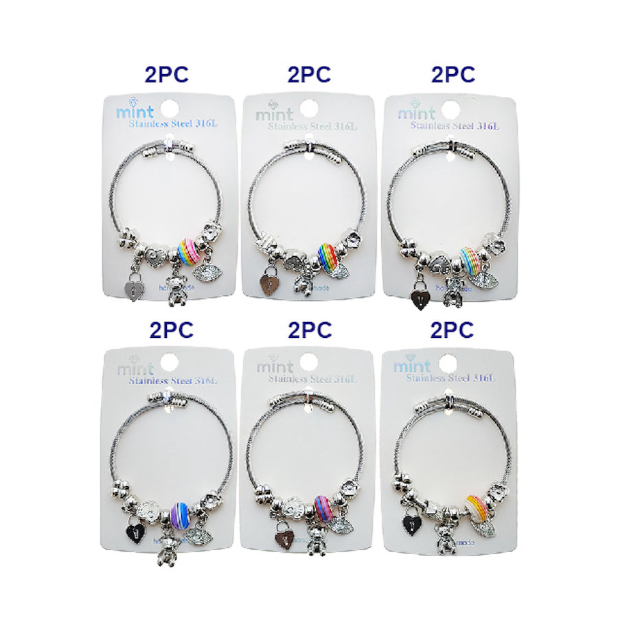 JAB49259 - Teddy Bear Charm Bracelet