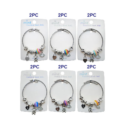 JAB49259 - Teddy Bear Charm Bracelet