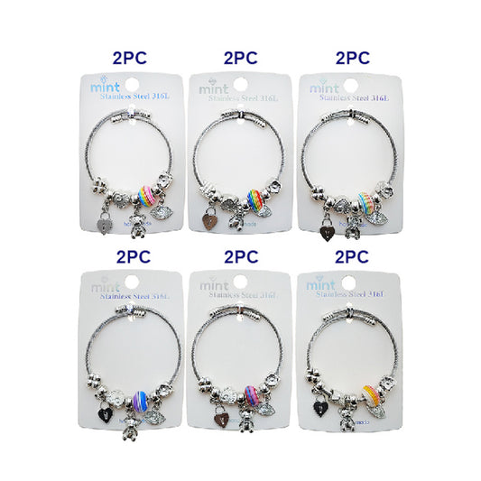 JAB49259 - Teddy Bear Charm Bracelet