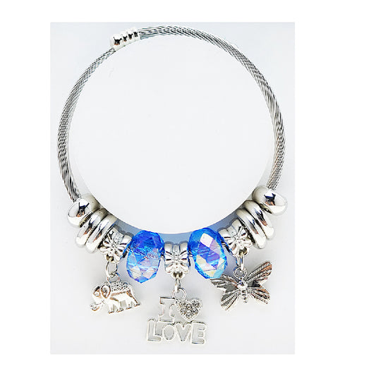 JAB49277 - Elephant Charm Bracelet