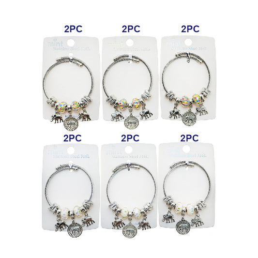 JAB49279 - Elephant Charm Bracelet