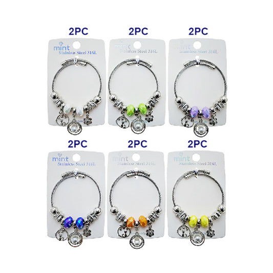 JAB49282 - Pearl Charm Bracelet
