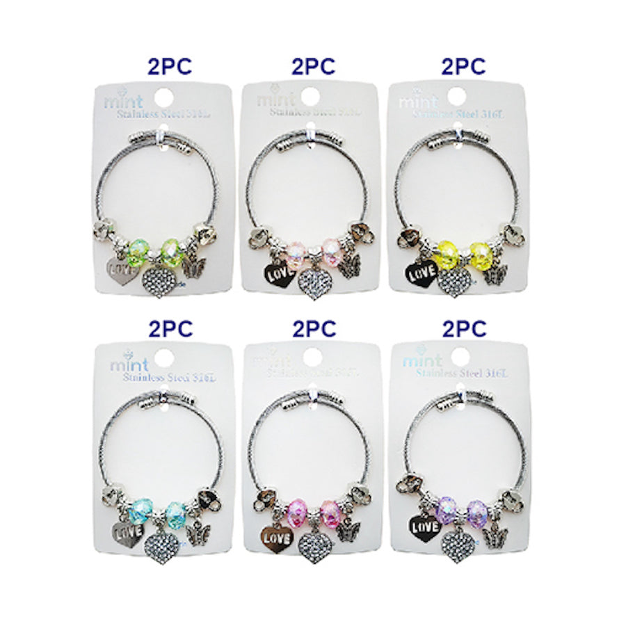 JAB49285 - Heart Charm Bracelet