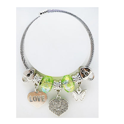 JAB49285 - Heart Charm Bracelet
