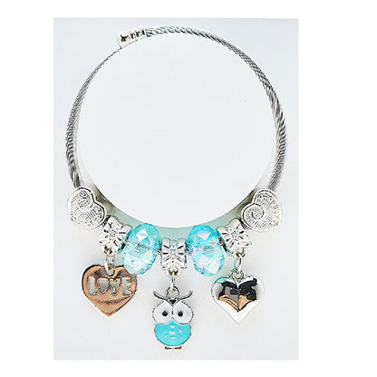 JAB49290 - Owl Charm Bracelet