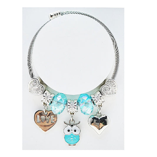 JAB49290 - Owl Charm Bracelet
