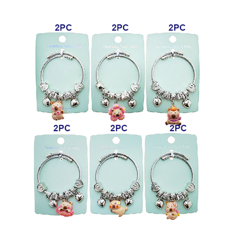 JAB49316 - Capybara Charm Bracelet