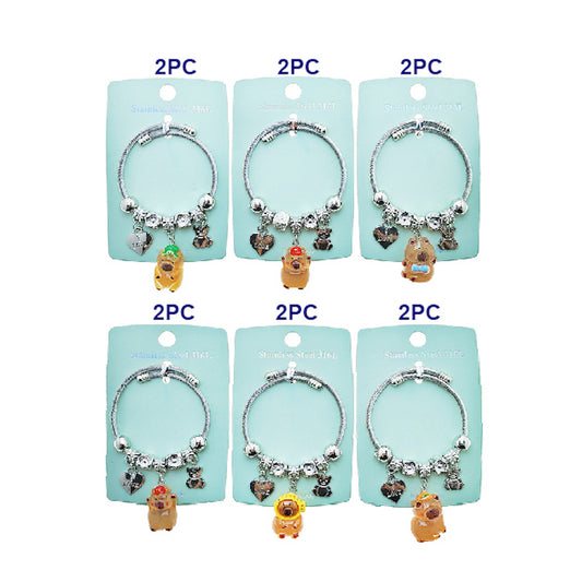 JAB49317 - Capybara Charm Bracelet