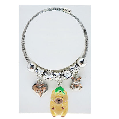 JAB49317 - Capybara Charm Bracelet