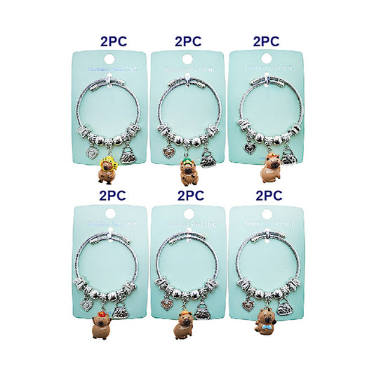 JAB49318 - Capybara Charm Bracelet