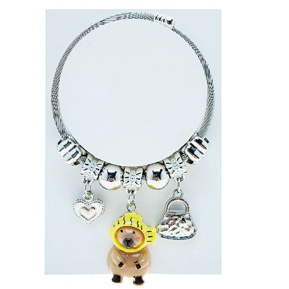 JAB49318 - Capybara Charm Bracelet