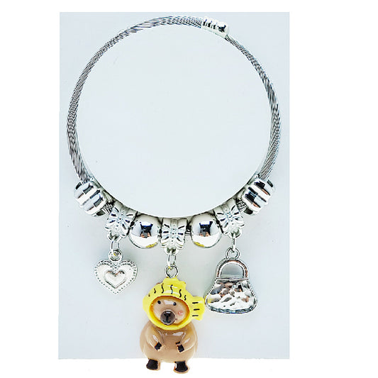 JAB49318 - Capybara Charm Bracelet